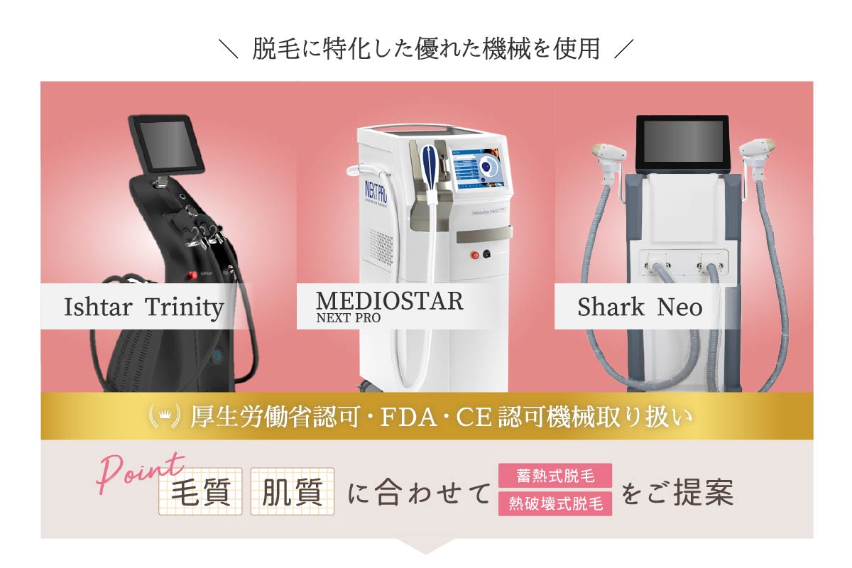 当院の脱毛機紹介