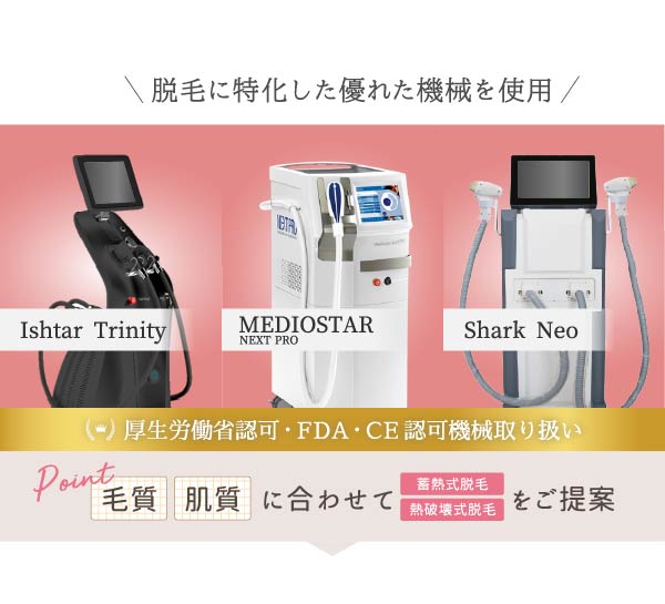当院の脱毛機紹介
